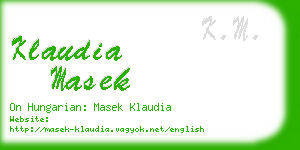 klaudia masek business card